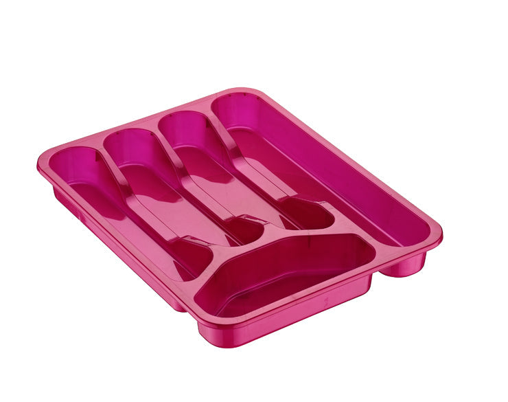 Asude Plastic Cutlery Drawer Organiser 5 Sections 25.5 x 33.5 x 4 cm Assorted Colours 11137 / ASD129 (Parcel Rate)