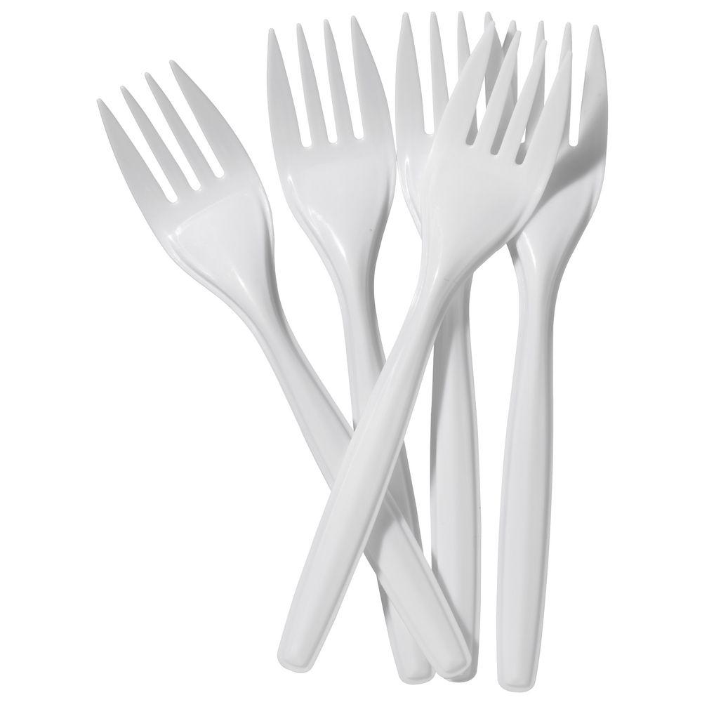 100 Pack Plastic Disposable Forks Home Party BBQ Use Plastic Forks MX7004 (Parcel Rate)