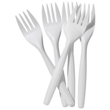 100 Pack Plastic Disposable Forks ST1161 (Parcel Rate)P