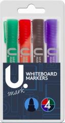 Whiteboard Writing Marker Pens School Office Home Assorted Colour 4 Pack P2374 (Parcel Rate)