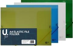 A4 Elastic School File Folder Assorted Colours P2752 (Parcel Rate)