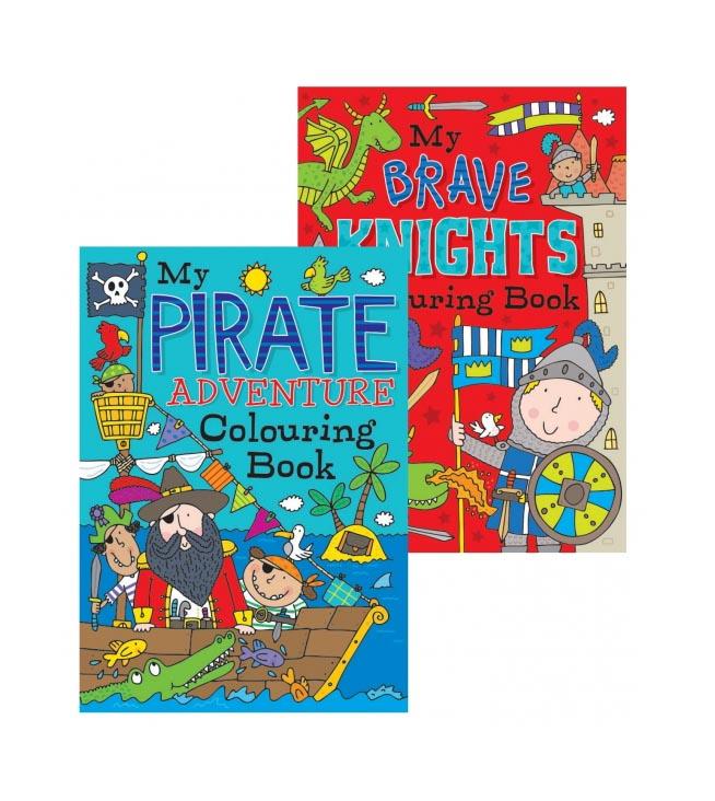 Pirates & Knights Colouring Books Fun Crafts School Home x 1 P2804 (Parcel Rate)