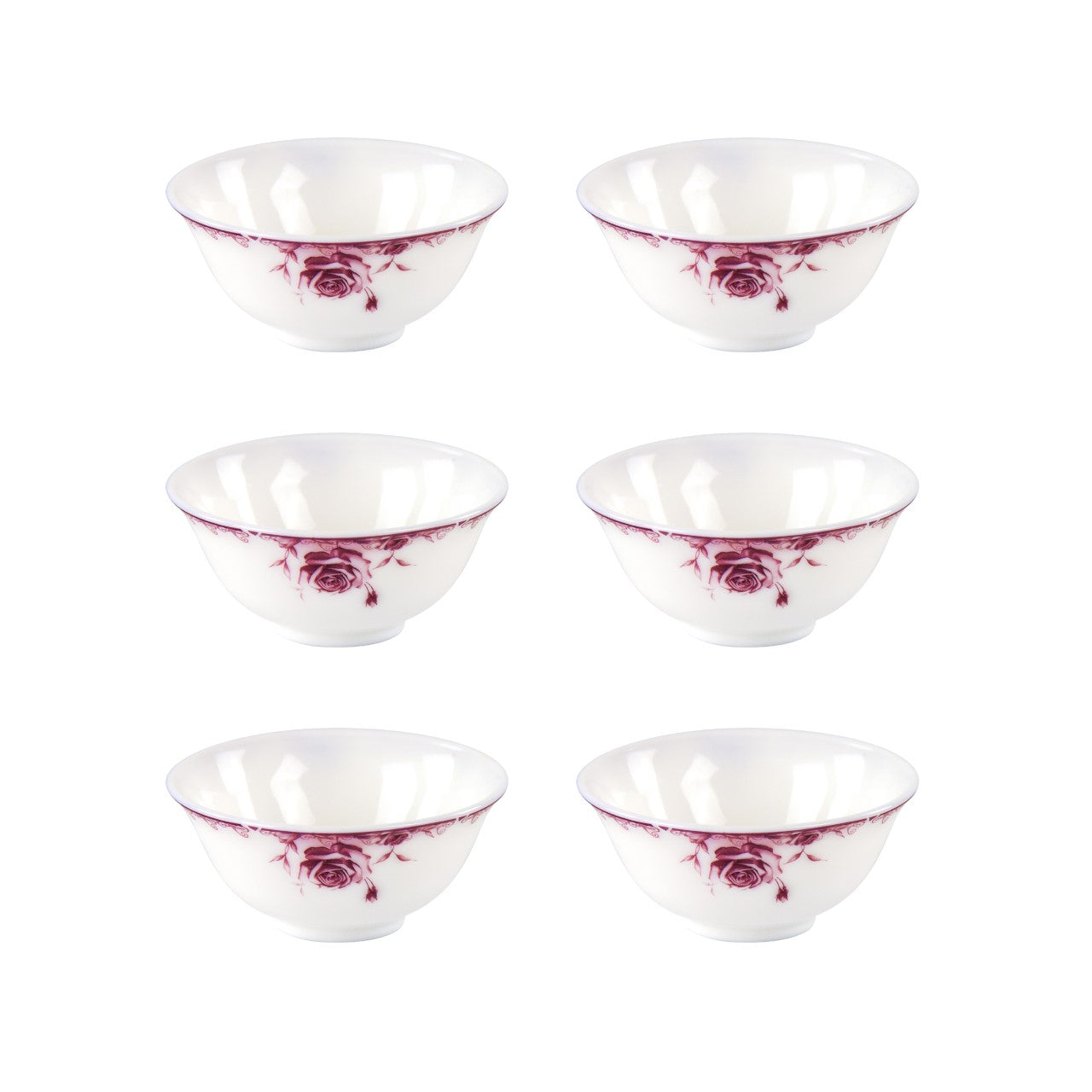 Opal Glass Serving Dish Snack Bowl Set of 6 Elisa 10x4cm 1644 (Parcel Rate)